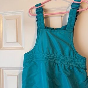 Champion teal ski bibs